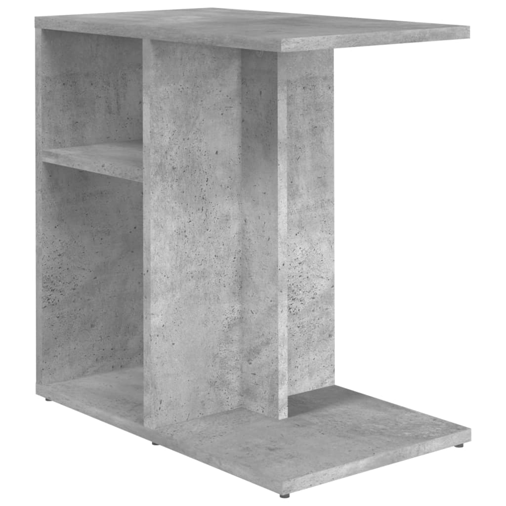 Sidobord betonggrå 50x30x50 cm konstruerat trä