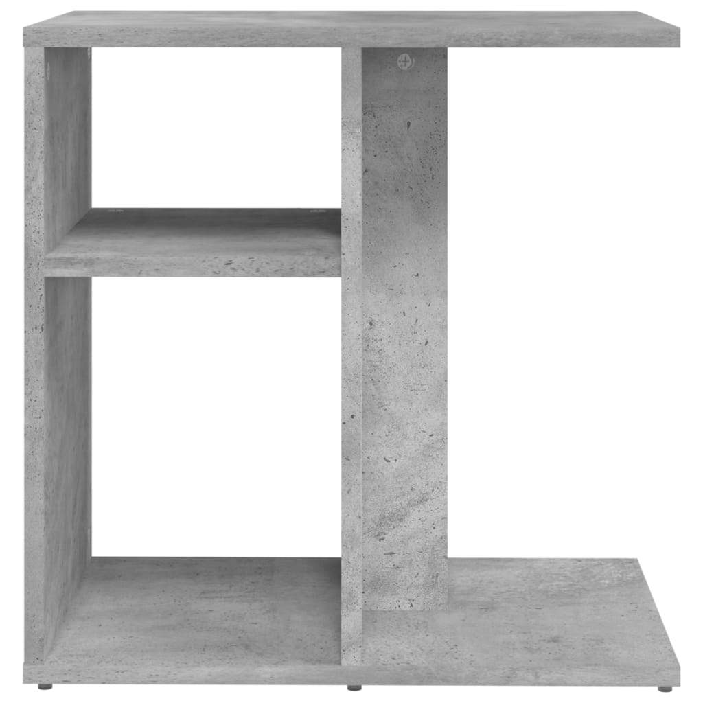 Sidobord betonggrå 50x30x50 cm konstruerat trä