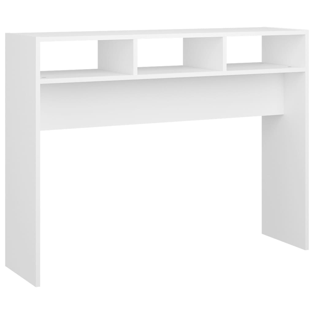 Konsolbord vit 105x30x80 cm konstruerat trä