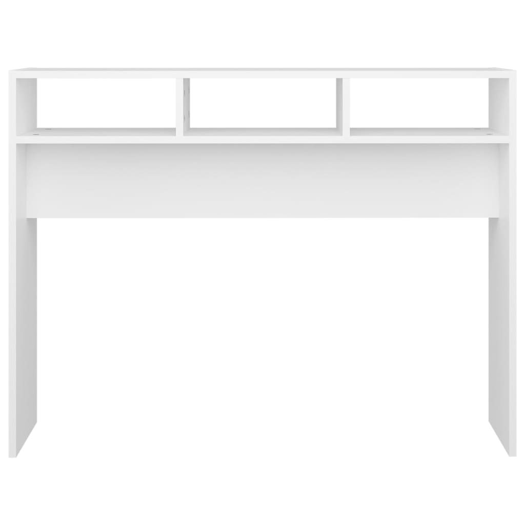 Konsolbord vit 105x30x80 cm konstruerat trä