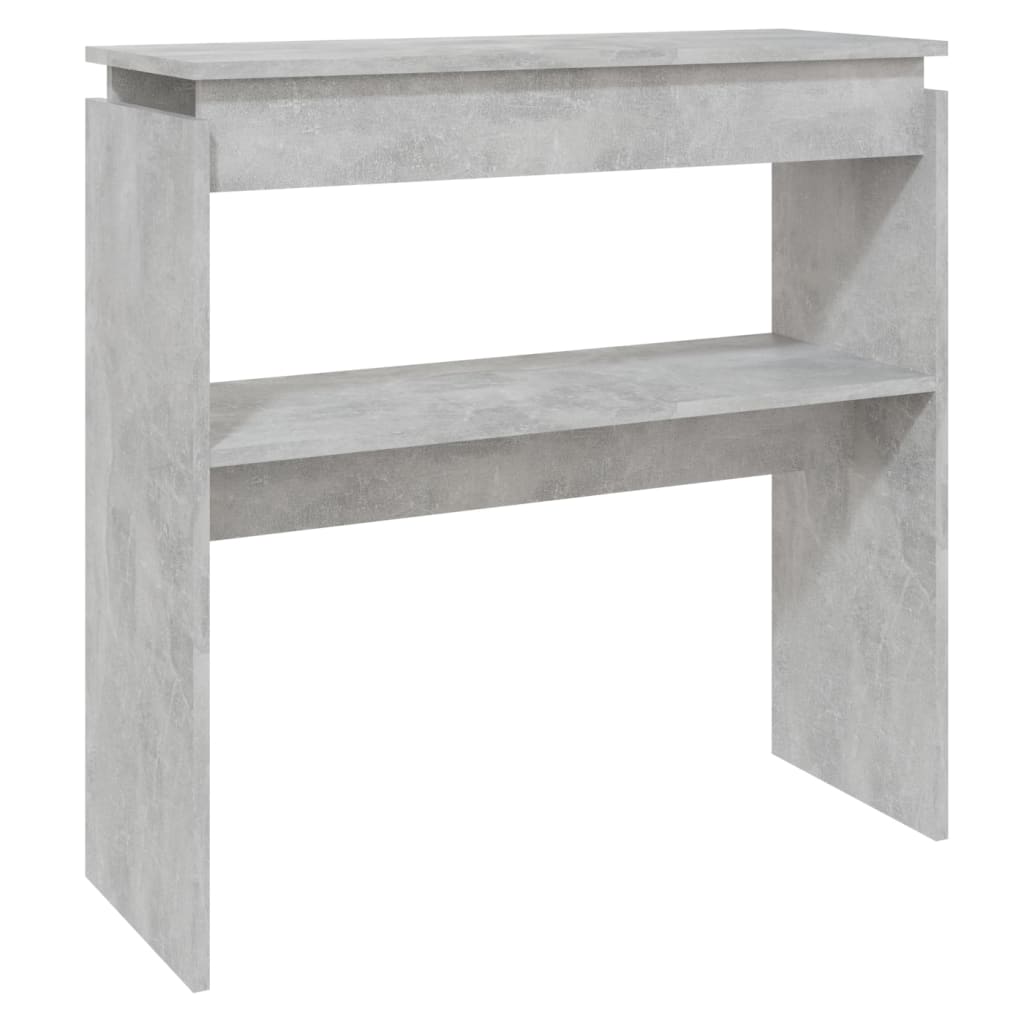 Sidobord betonggrå 80x30x80 cm konstruerat trä