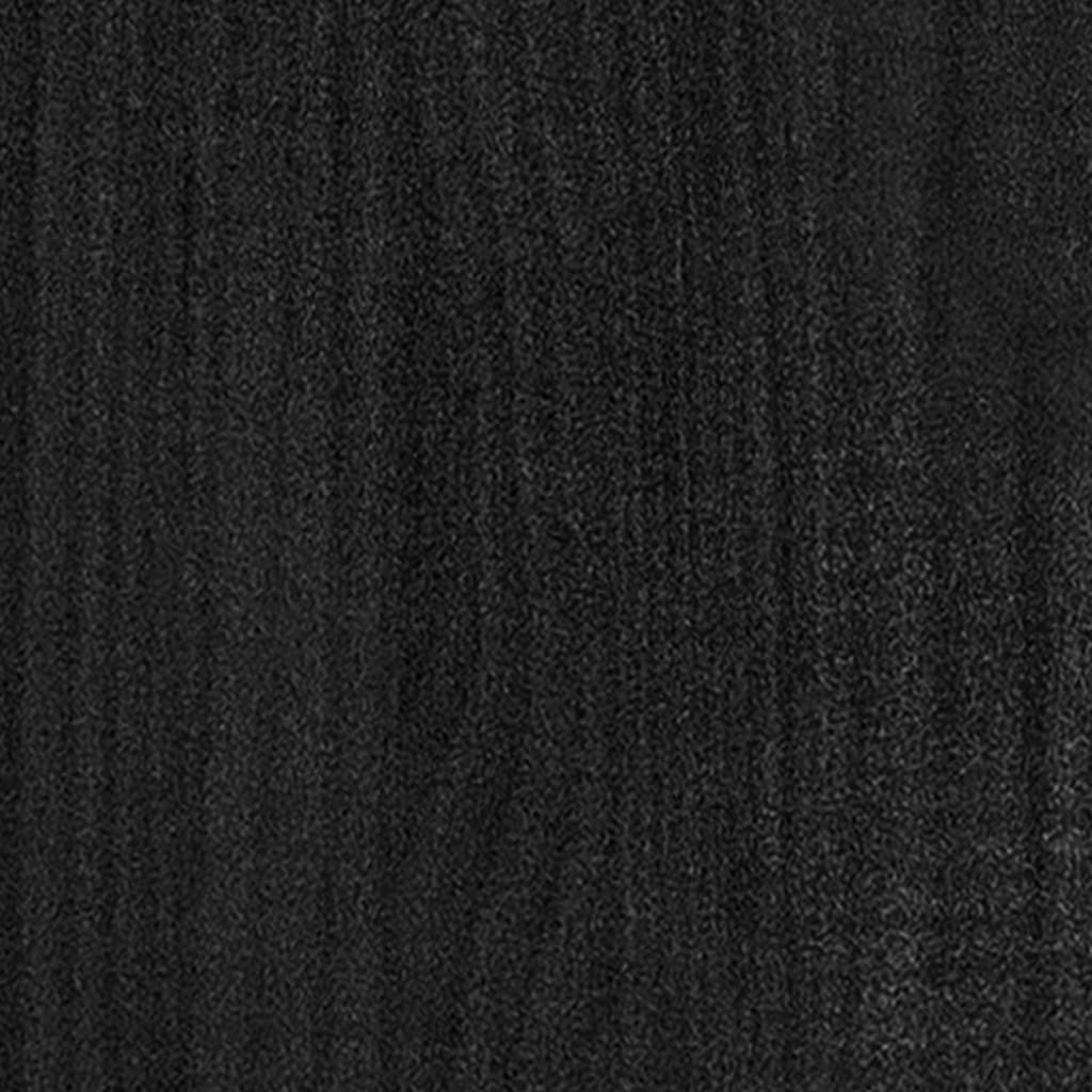 Odlingslådor 2 st svart 31x31x70 cm massiv furu