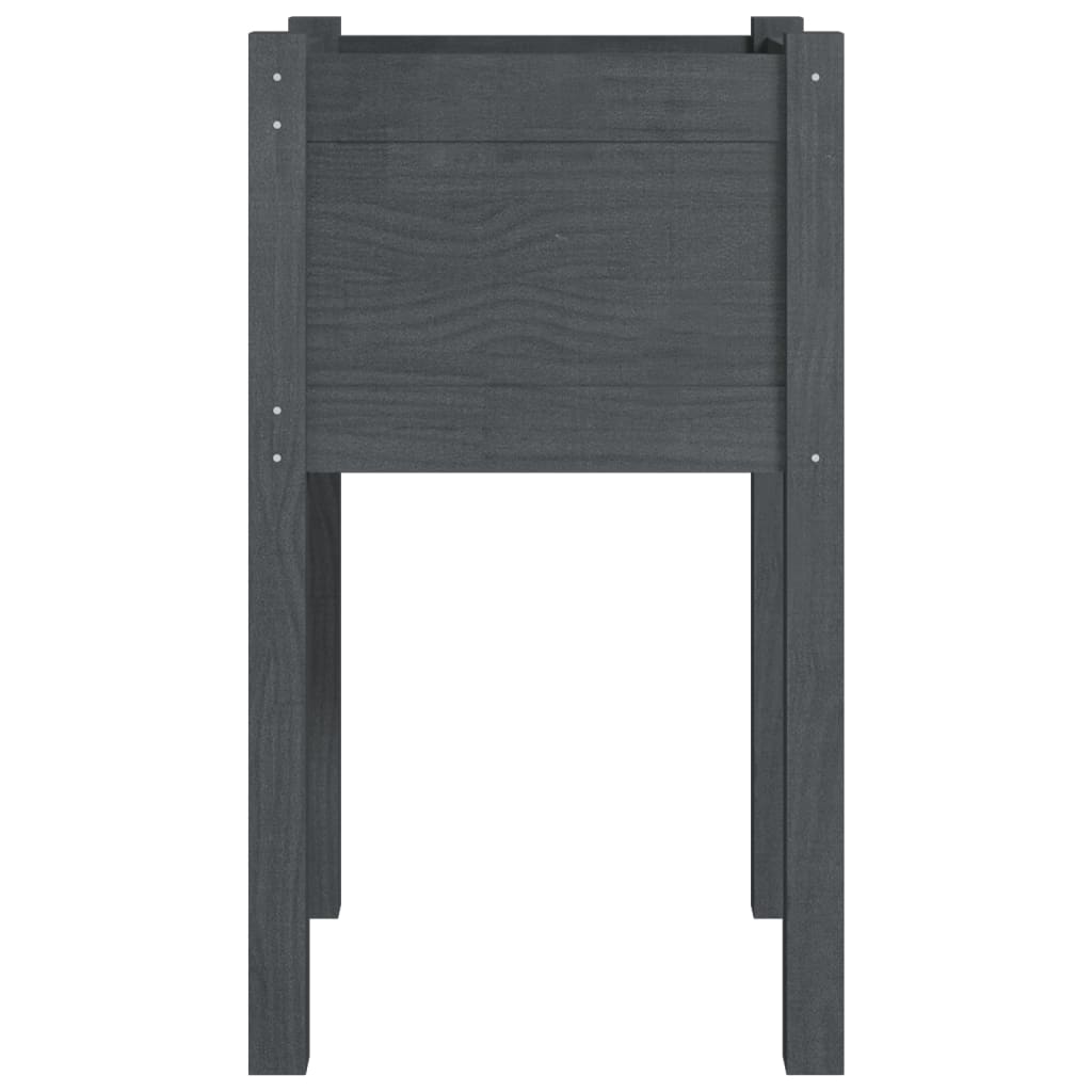 Odlingslåda grå 40x40x70 cm massiv furu