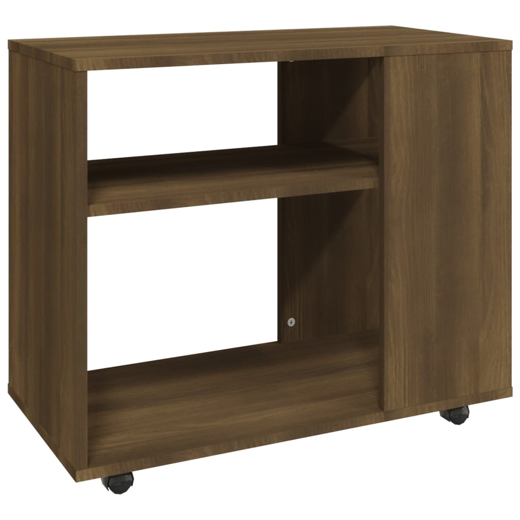 Sidobord brun ek 70x35x55 cm konstruerat trä