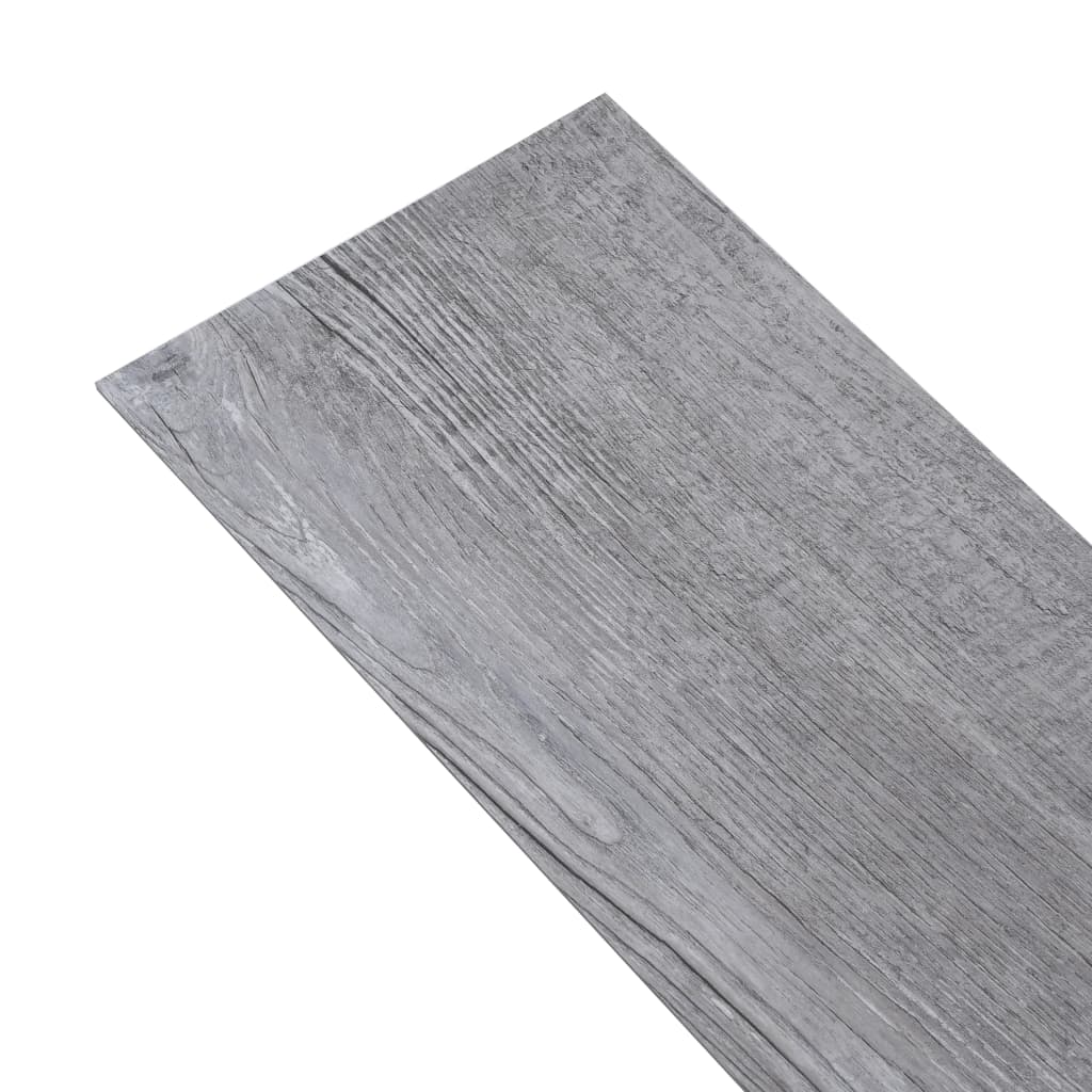 Självhäftande PVC-golvbrädor 2,51 m² 2 mm mattgrå trä