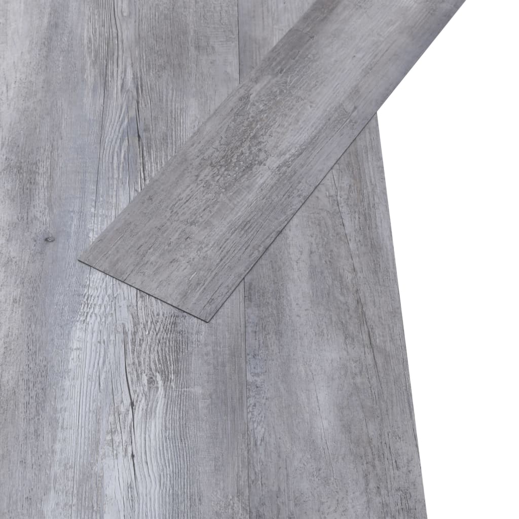 Självhäftande PVC-golvbrädor 2,51 m² 2 mm mattgrå trä