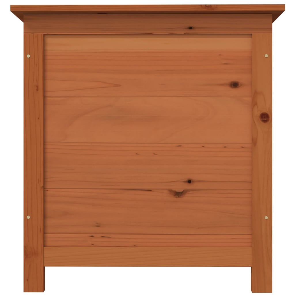 Dynbox för trädgården brun 50x50x56 cm massivt granträ
