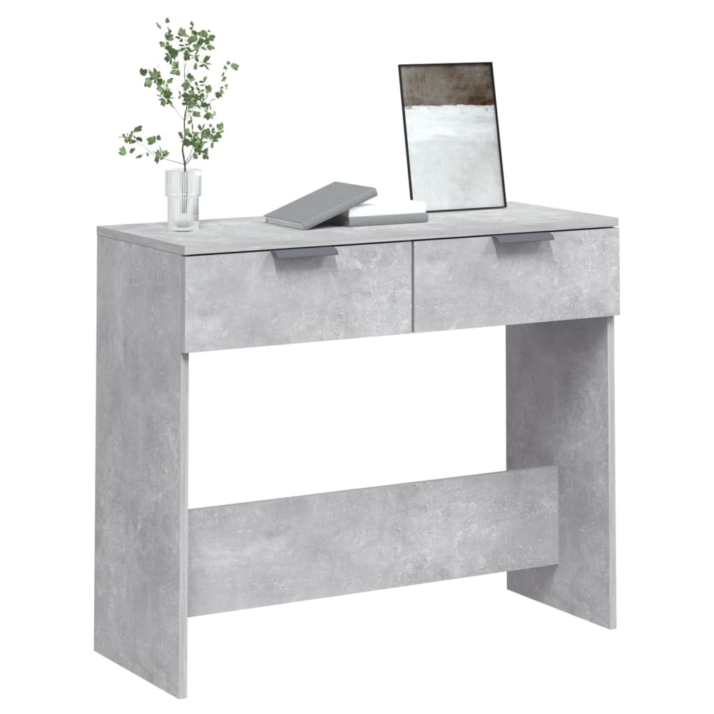 Konsolbord betonggrå 90x36x75 cm konstruerat trä