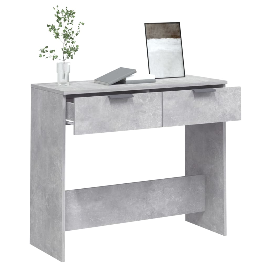 Konsolbord betonggrå 90x36x75 cm konstruerat trä