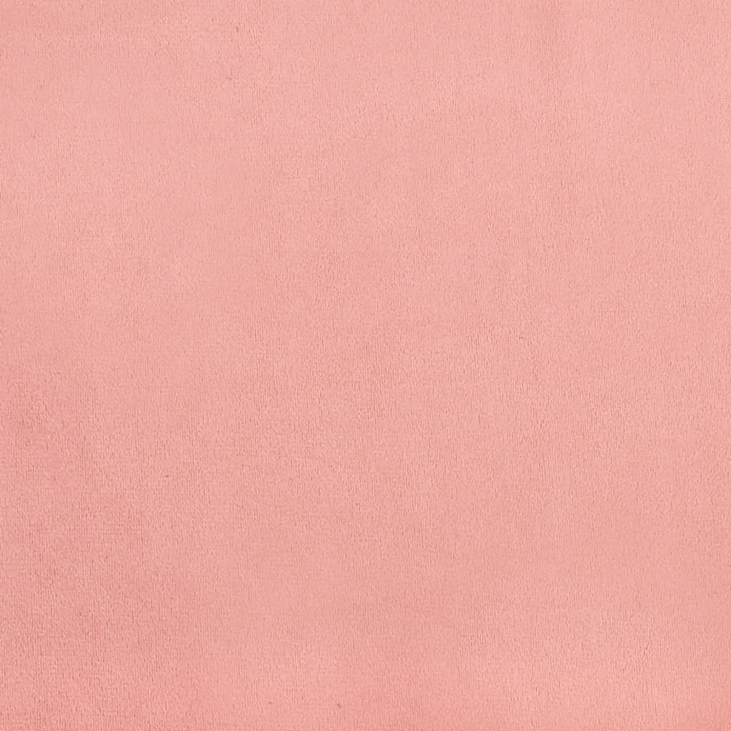 Bed headboard with edges pink 147x23x118/128 cm velvet