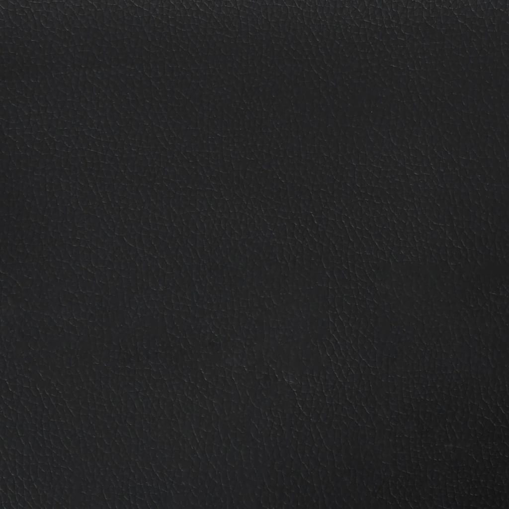 Bed frame with headboard black 100x200 cm faux leather