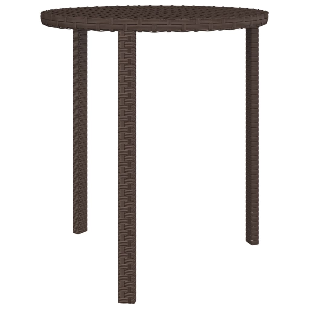 Sidobord 3 delar med brun konstrotting