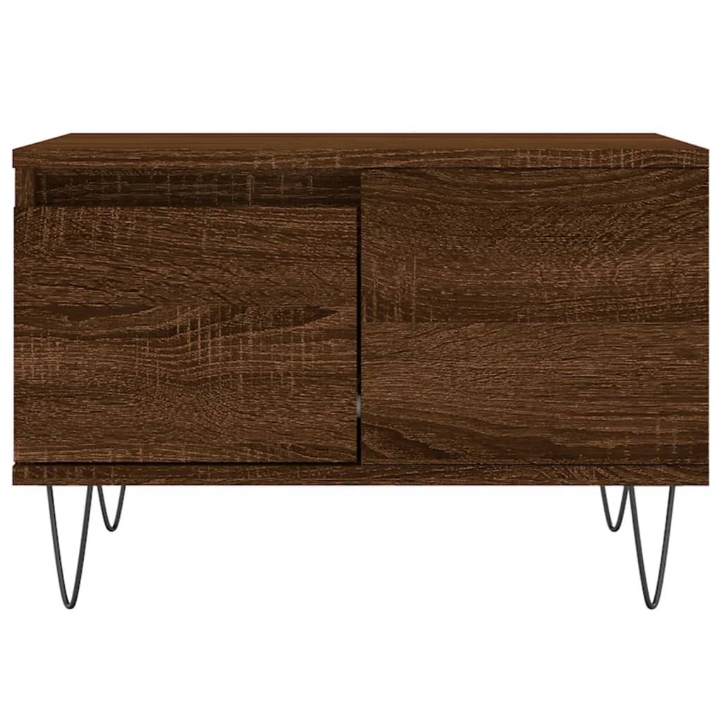 Soffbord brun ek 55x55x36,5 cm konstruerat trä