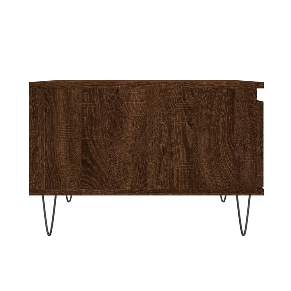 Soffbord brun ek 55x55x36,5 cm konstruerat trä
