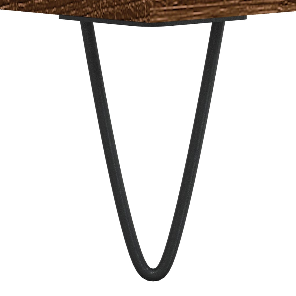 Soffbord brun ek 55x55x36,5 cm konstruerat trä
