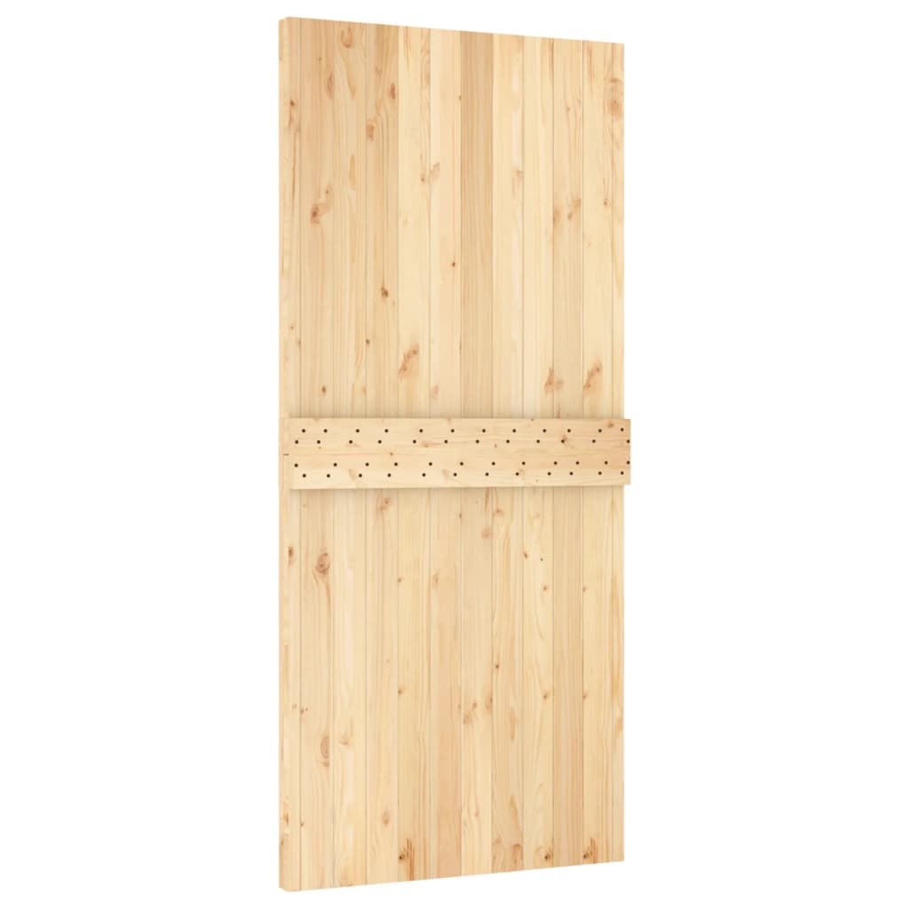 Sliding door with fittings 95x210 cm solid pine