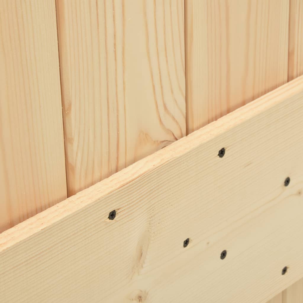 Sliding door with fittings 95x210 cm solid pine
