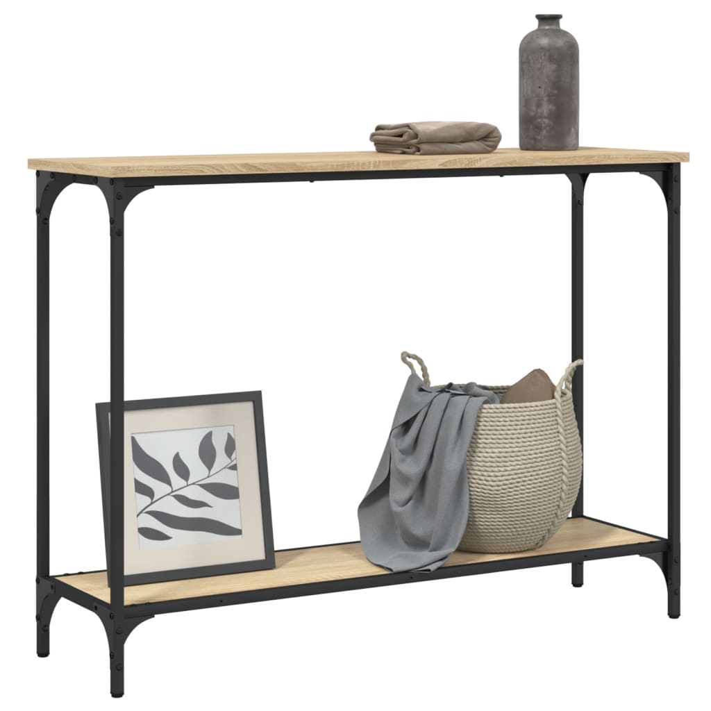 Relief table sonoma oak 101x30.5x75 cm engineered wood