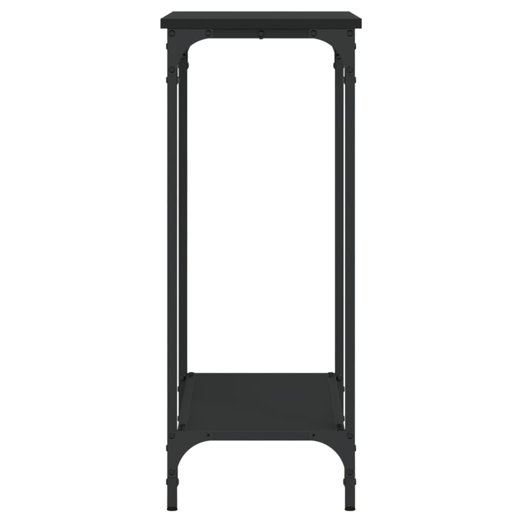 Console table black 75x30.5x75 cm engineered wood