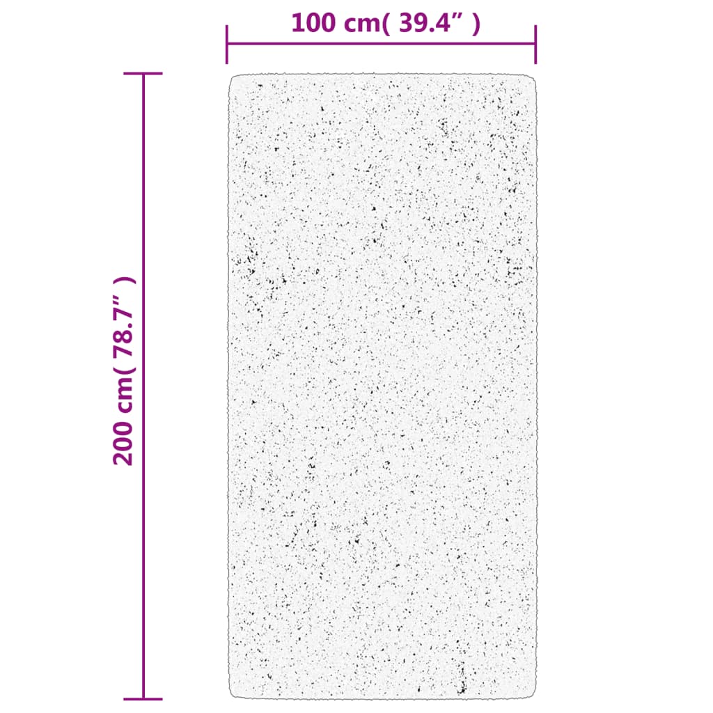 Ryamatta PAMPLONA lång lugg modern blå 100x200 cm