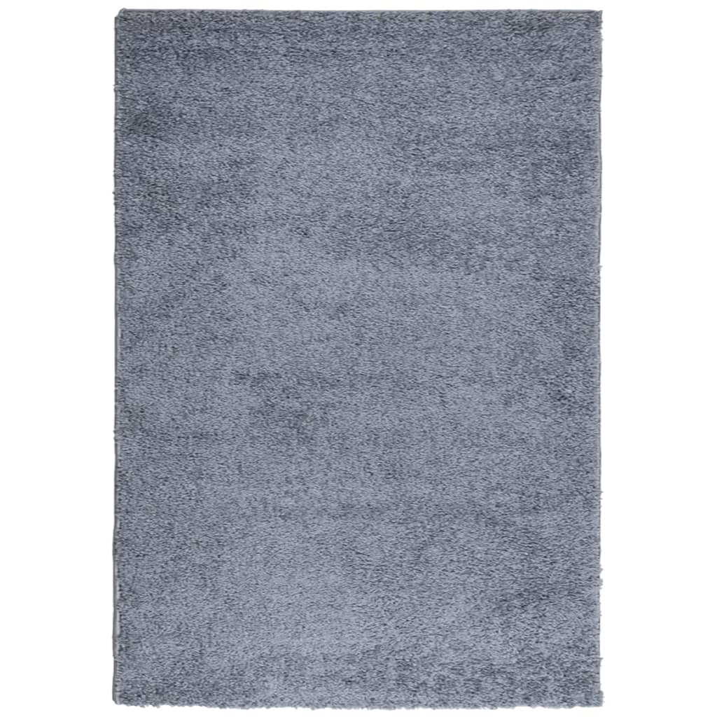 PAMPLONA long pile modern rug blue 160x230 cm