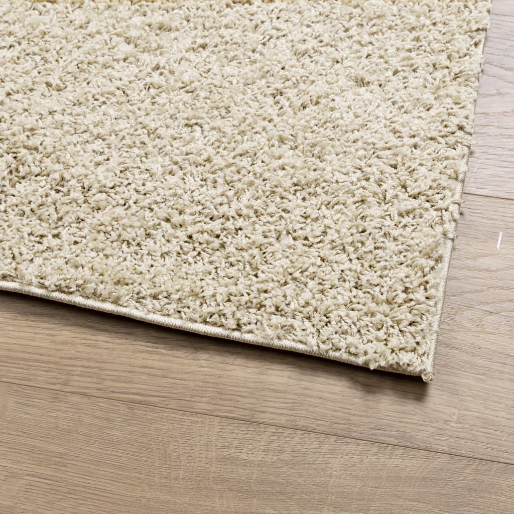 PAMPLONA long pile modern rug gold 80x200 cm