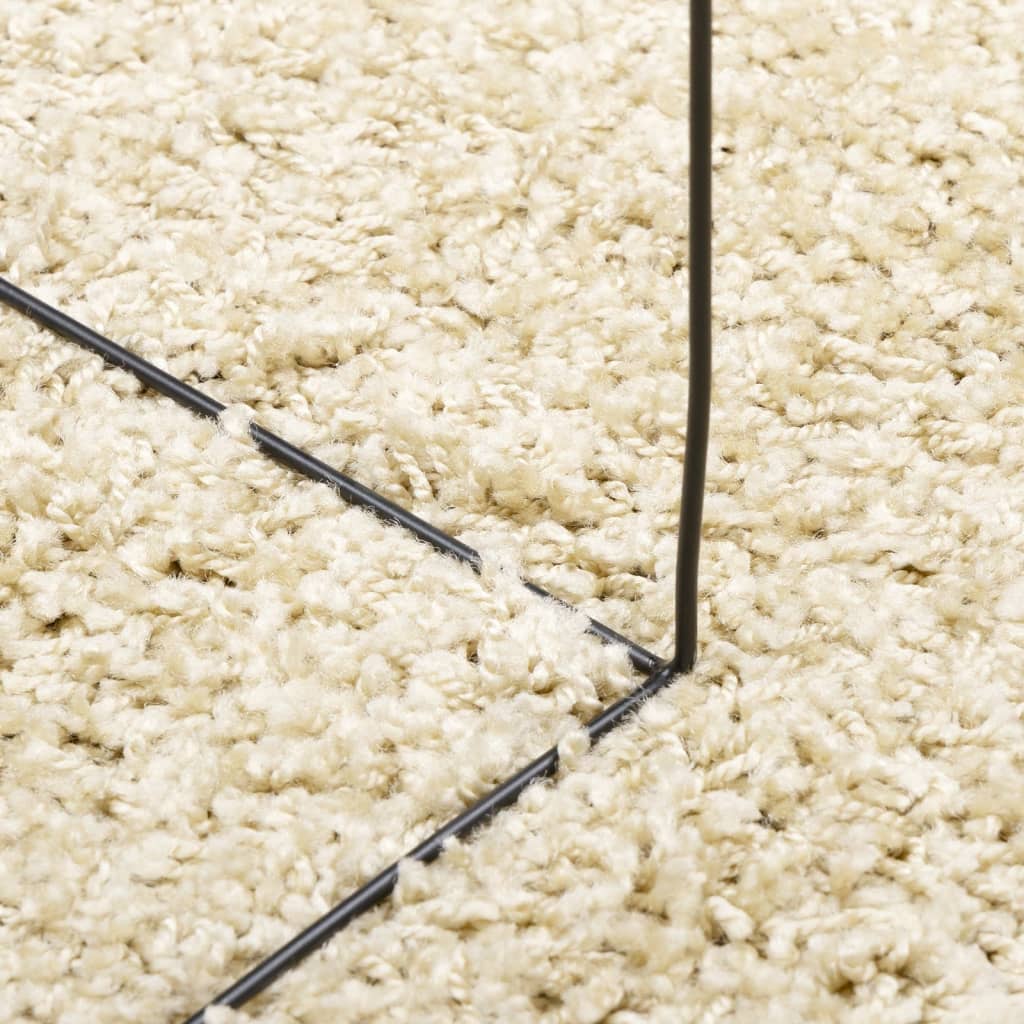 PAMPLONA long pile modern rug gold 80x200 cm