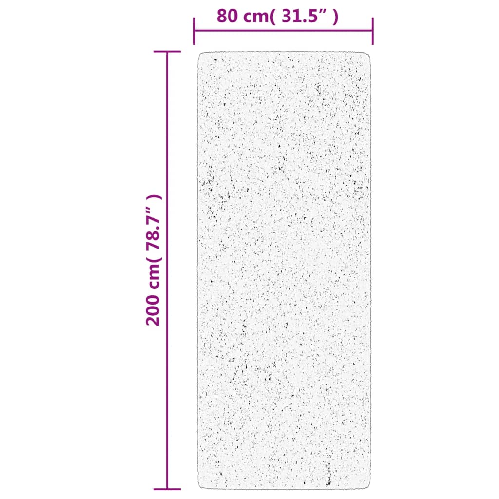 PAMPLONA long pile modern rug gold 80x200 cm