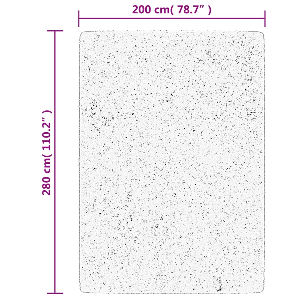 PAMPLONA long pile modern rug gold 200x280 cm