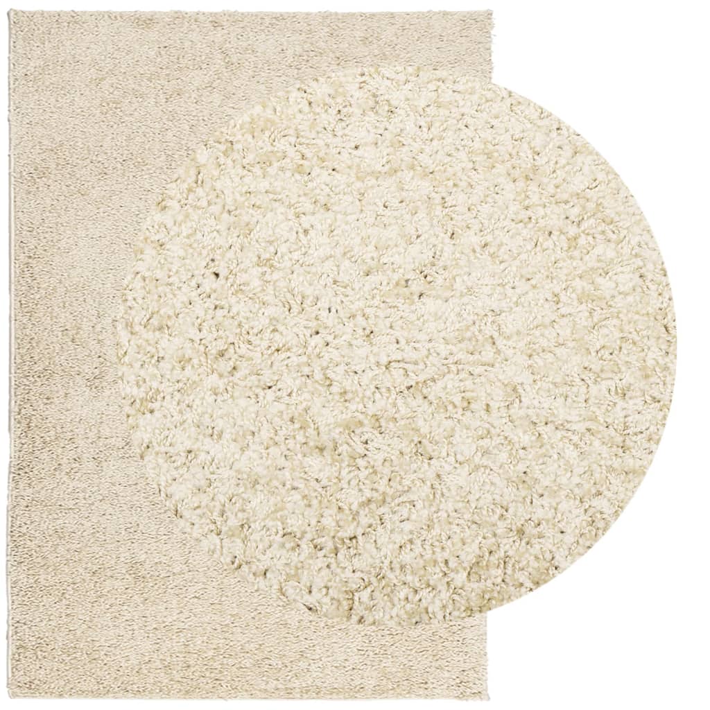 PAMPLONA long pile modern rug gold 240x340 cm