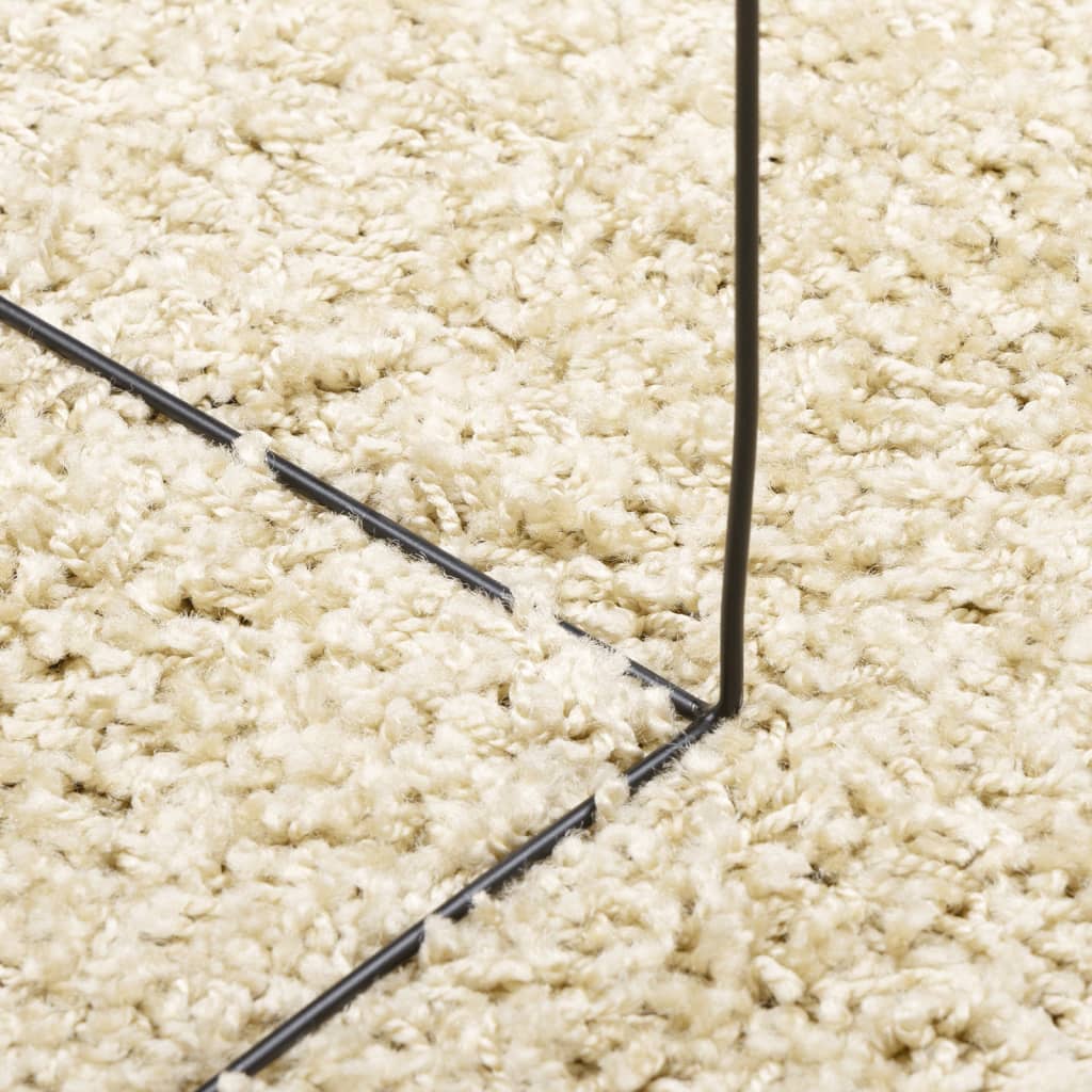 PAMPLONA long pile modern rug gold 240x340 cm