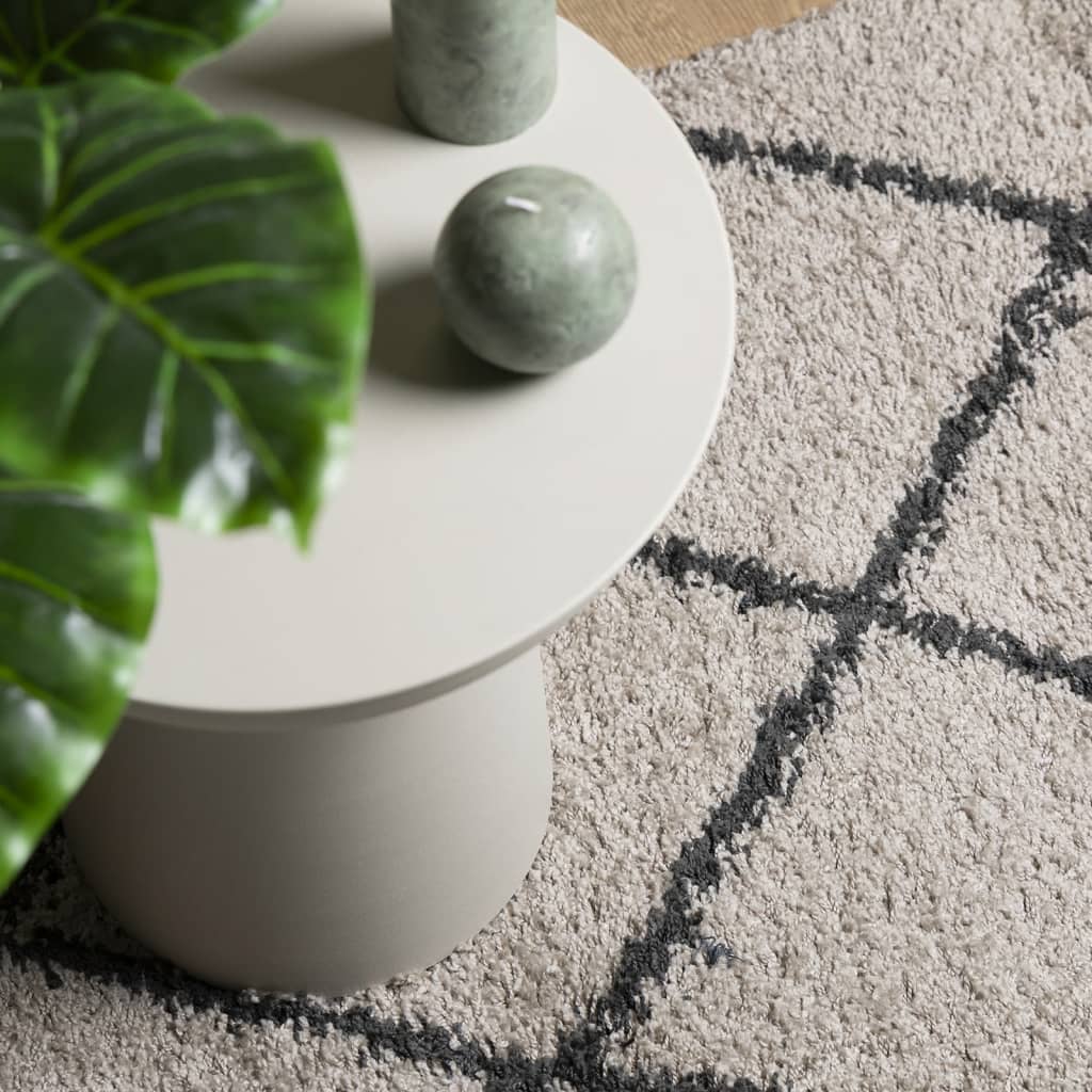 PAMPLONA long pile modern rug beige & anthracite 120x170 cm
