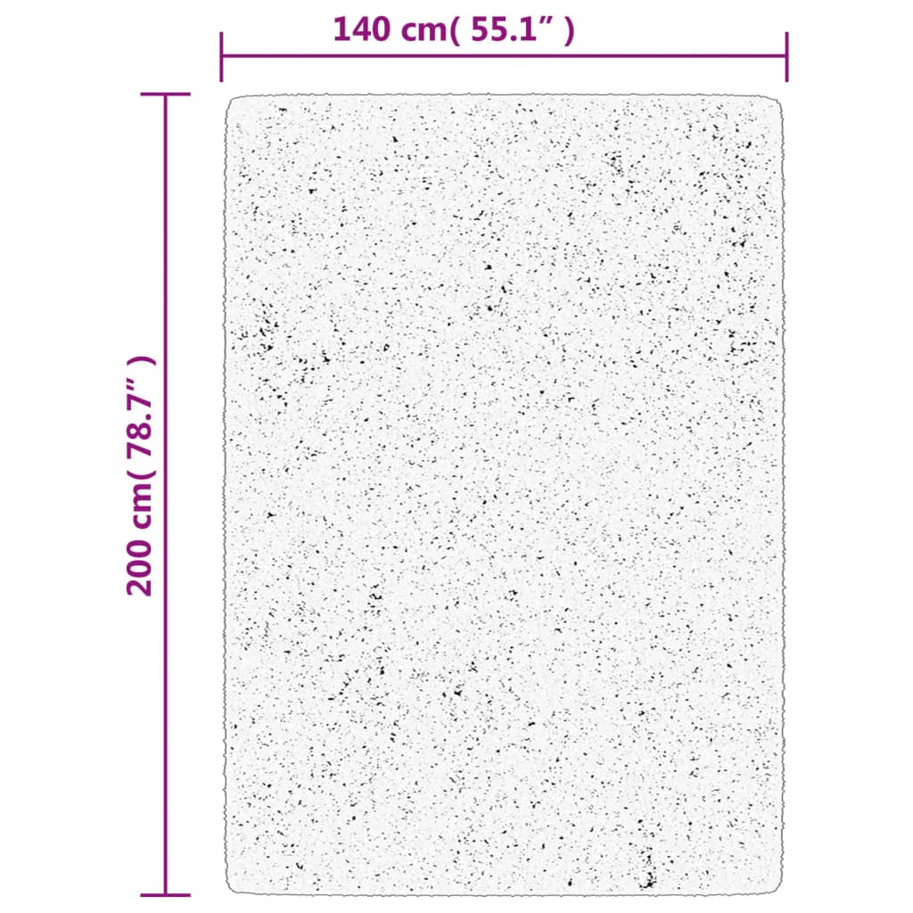 Ryamatta PAMPLONA lång lugg modern beige & antracit 140x200 cm