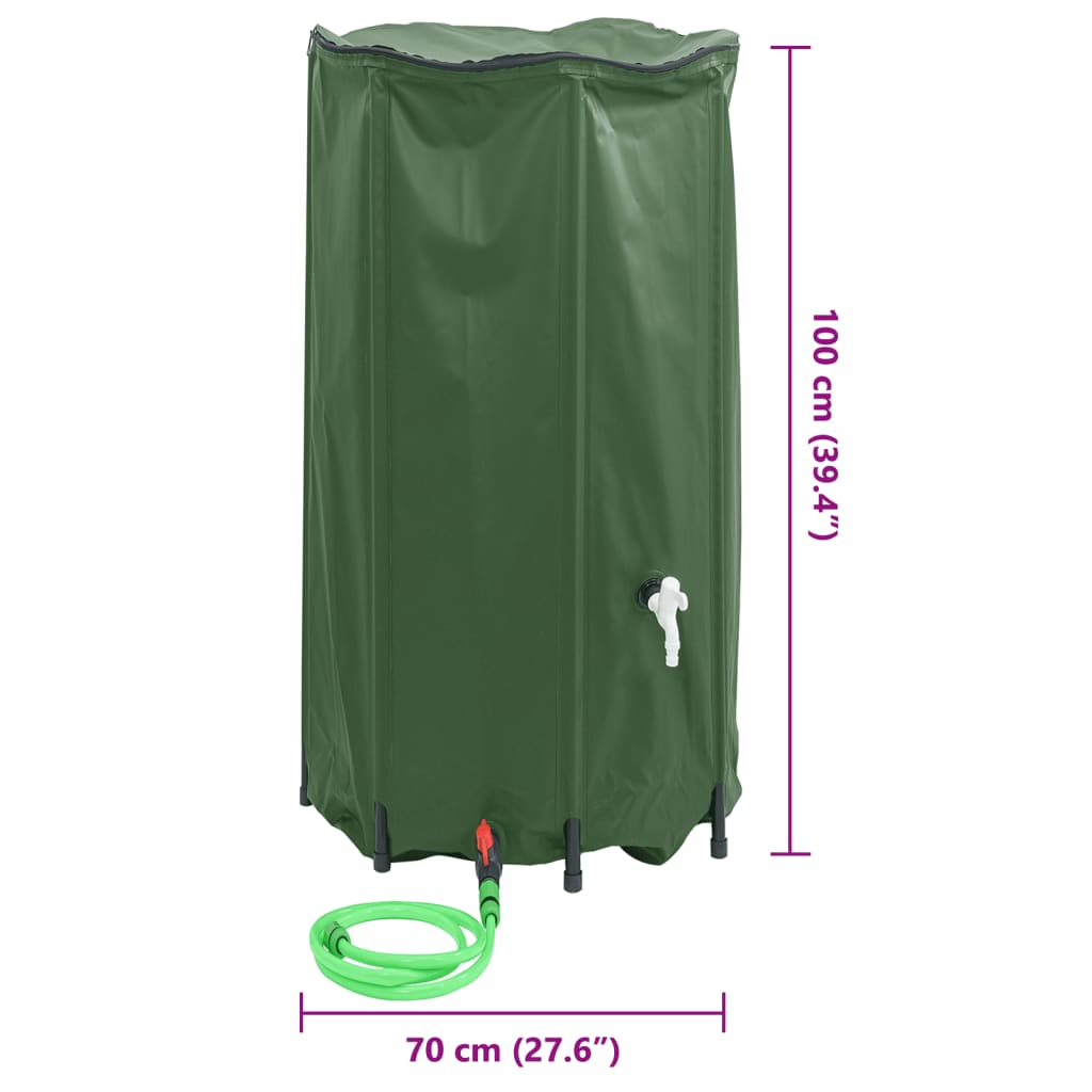 Water tank with tap foldable 380 L PVC