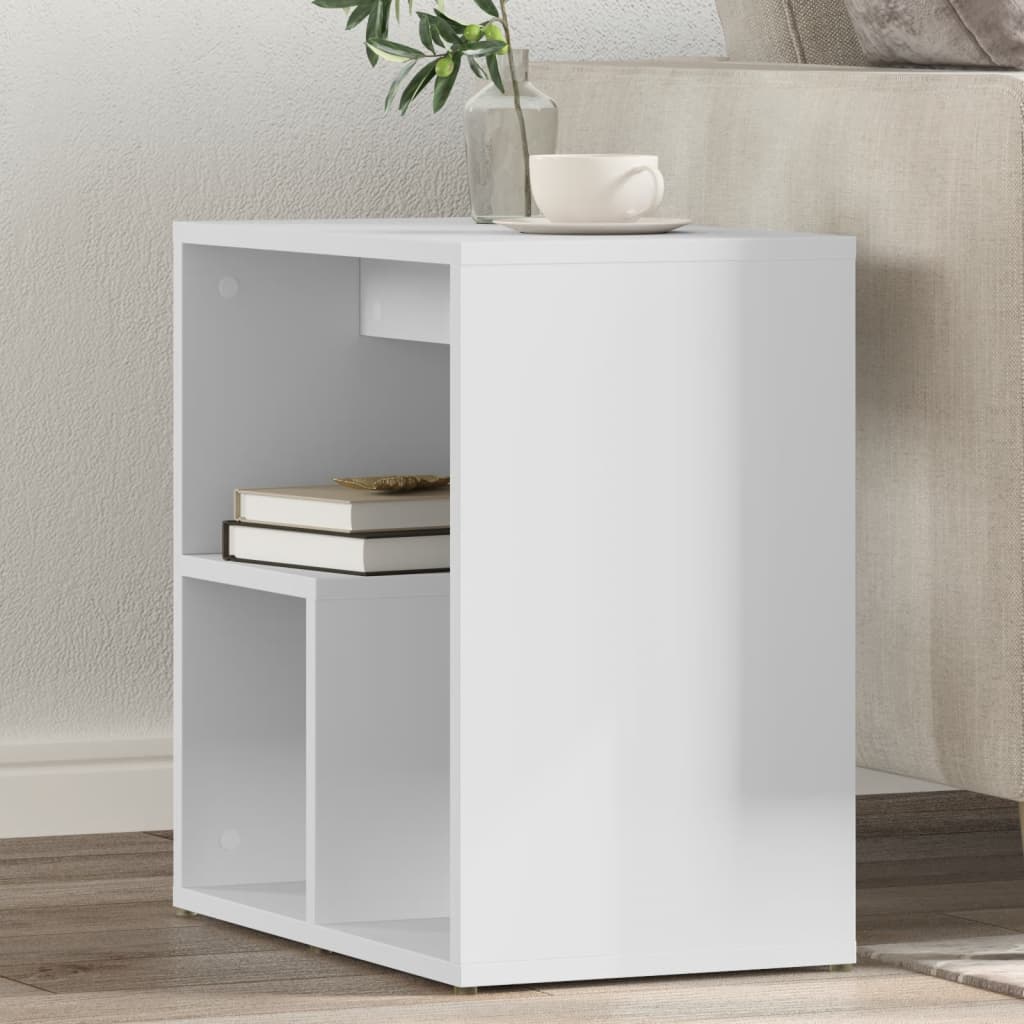 Side table 2 pcs white 50x30x50 cm engineered wood