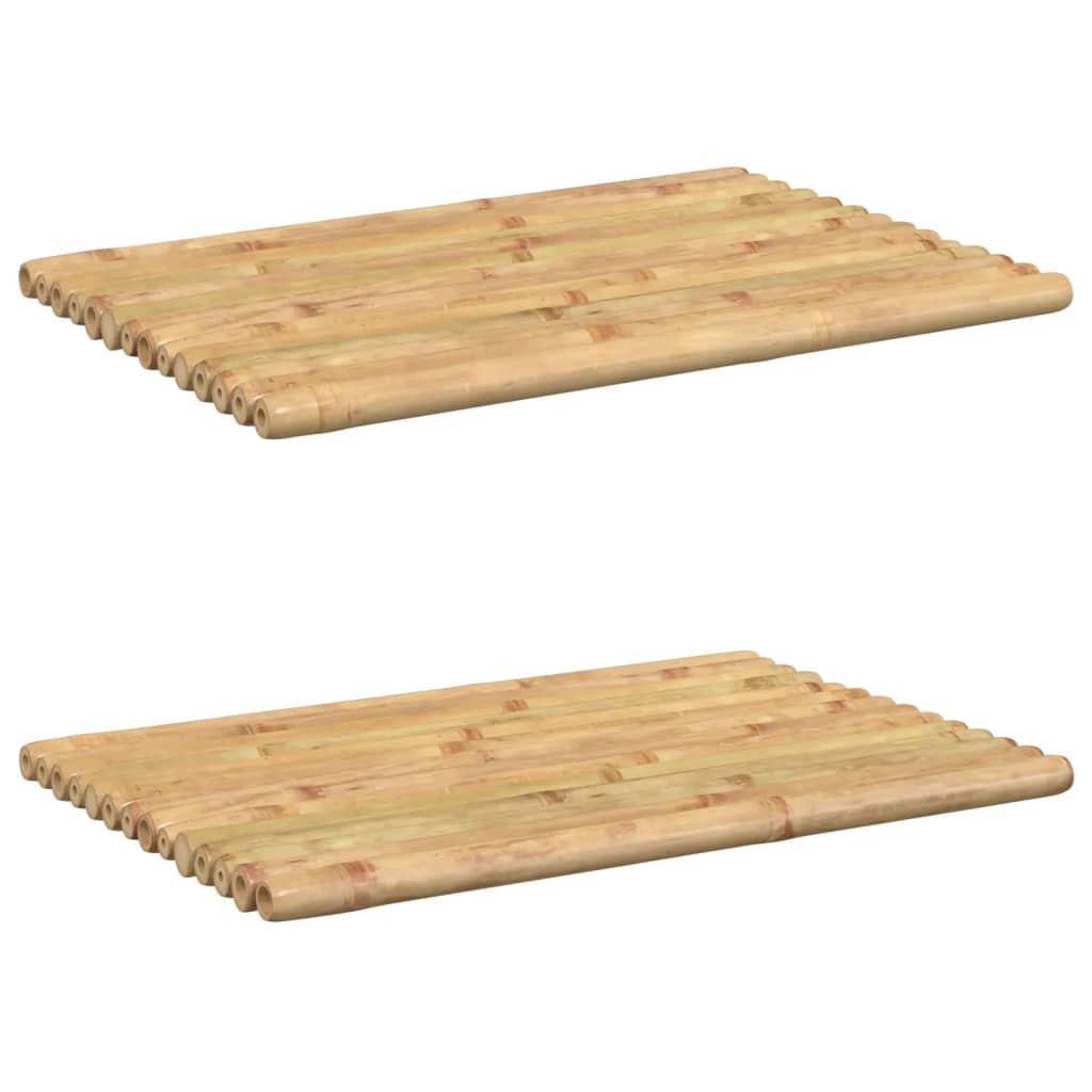 Bath mats 2 pcs 50x35 cm bamboo