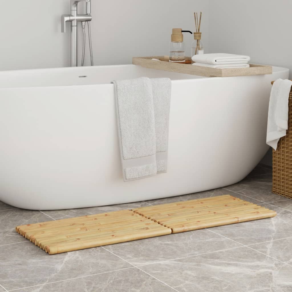 Bath mats 2 pcs 50x35 cm bamboo