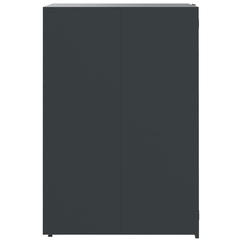Skjul för sopkärl för 2 platser antracit 138x79x117 cm stål