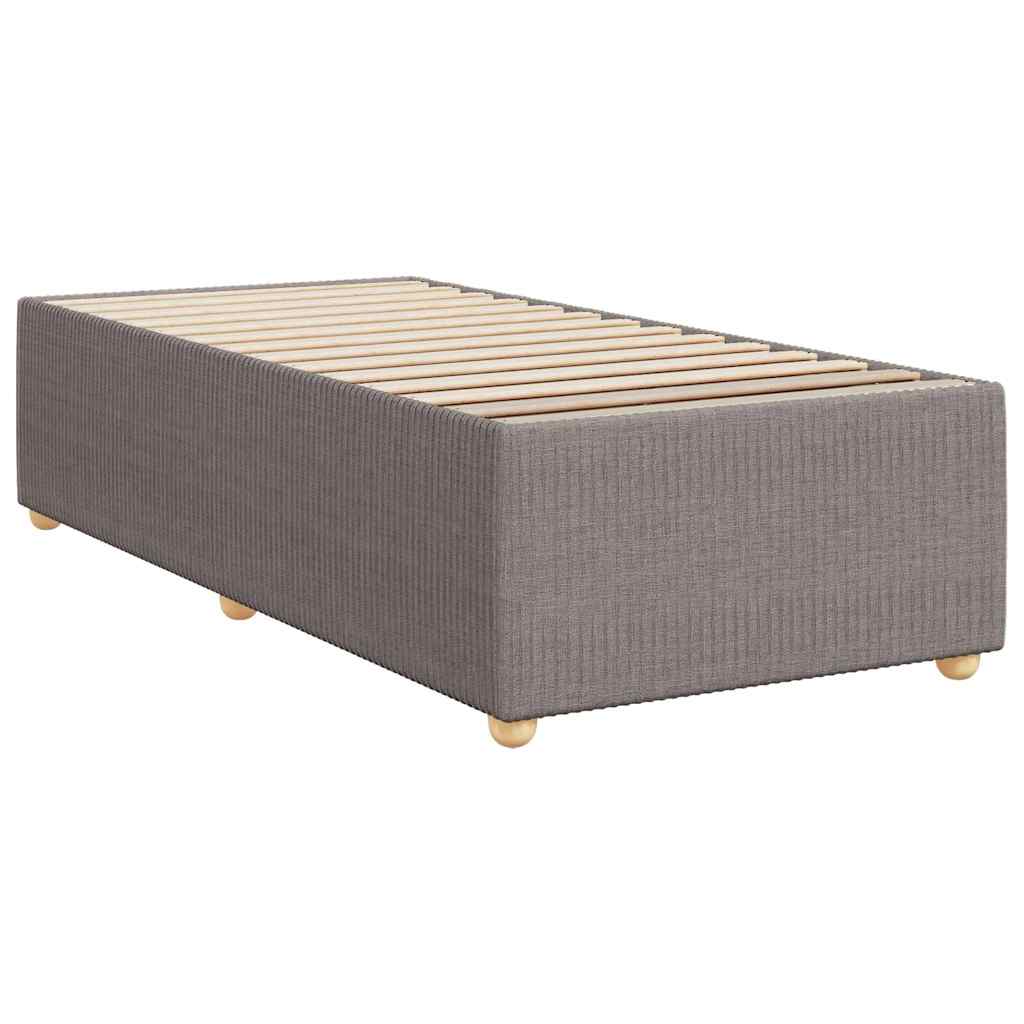 Ramsäng med madrass taupe 100x200 cm tyg