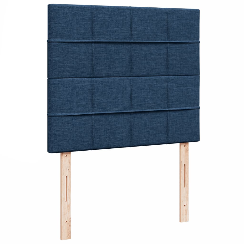 Ramsäng med madrass blå 120x190 cm tyg