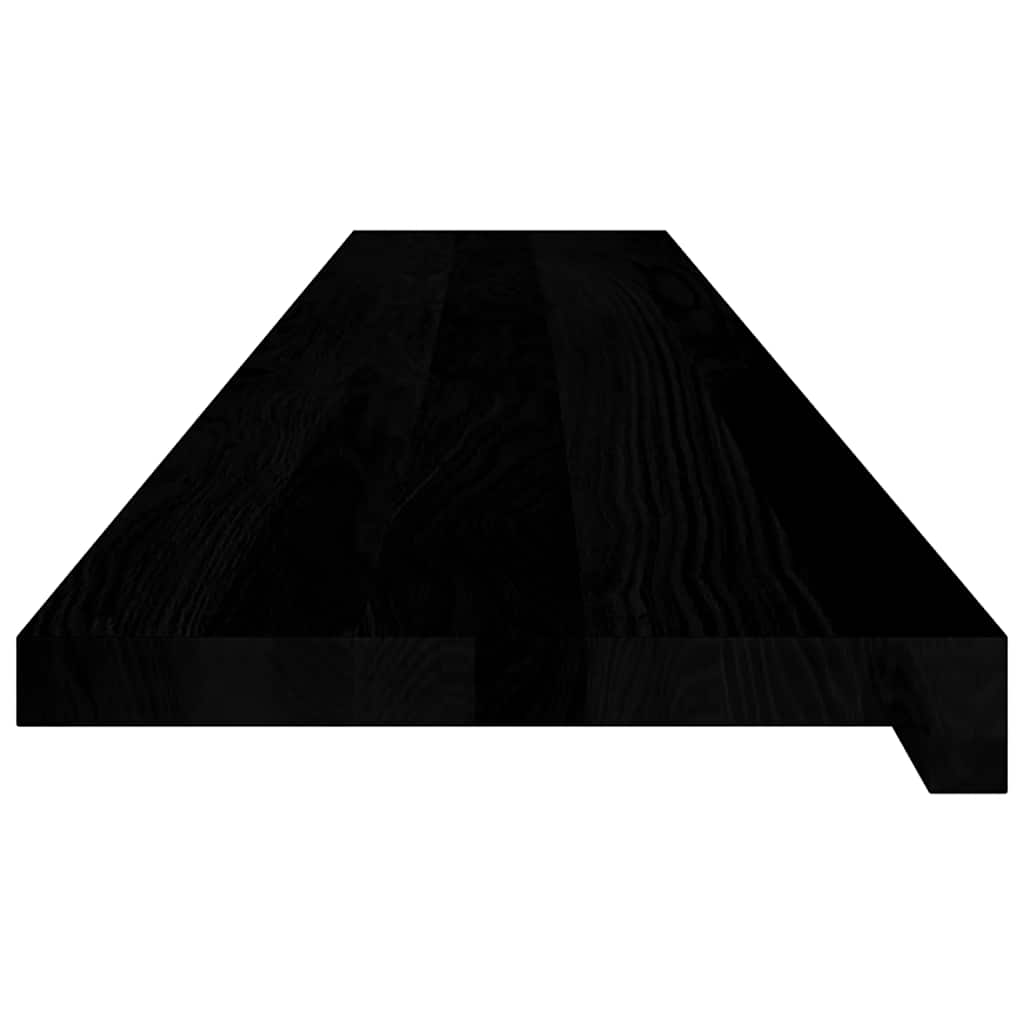 Window benches 2 pcs dark brown 140x25x2 cm solid oak