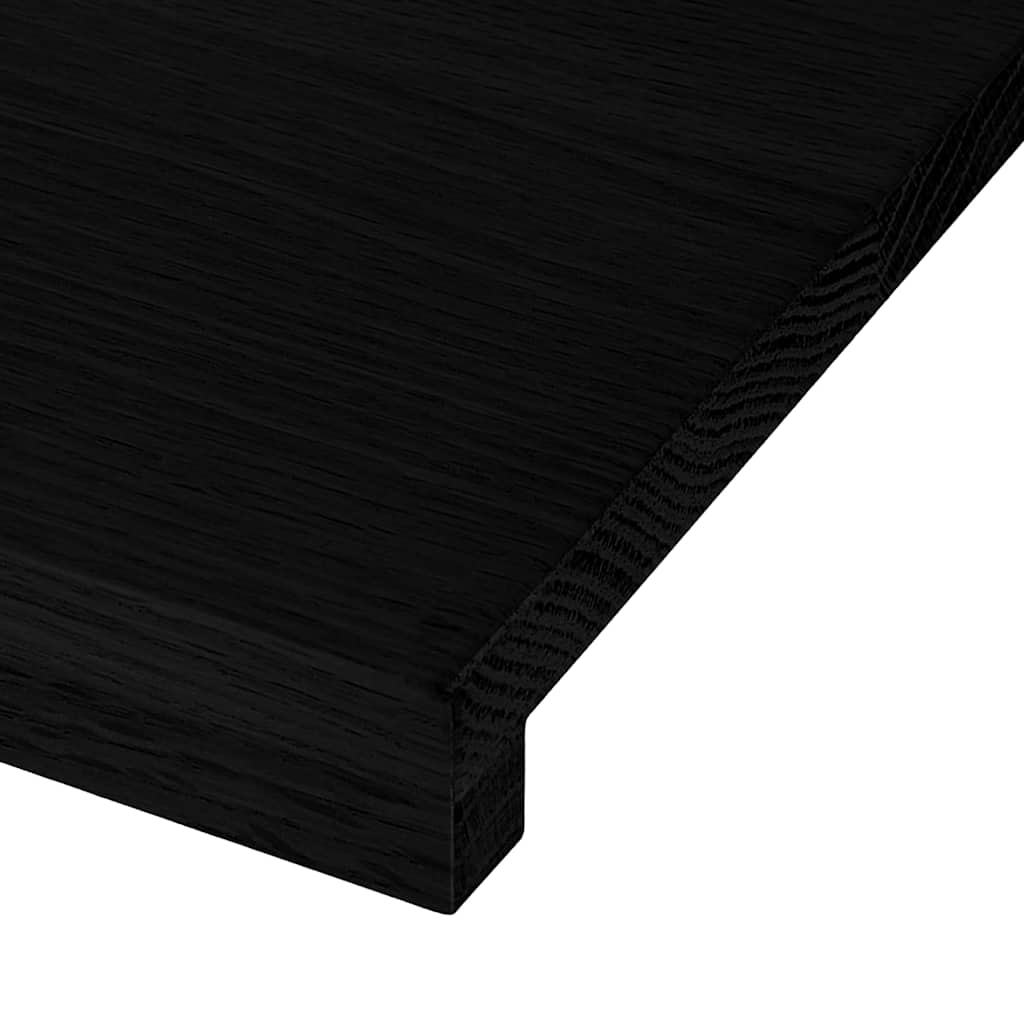 Window benches 2 pcs dark brown 70x40x2 cm solid oak