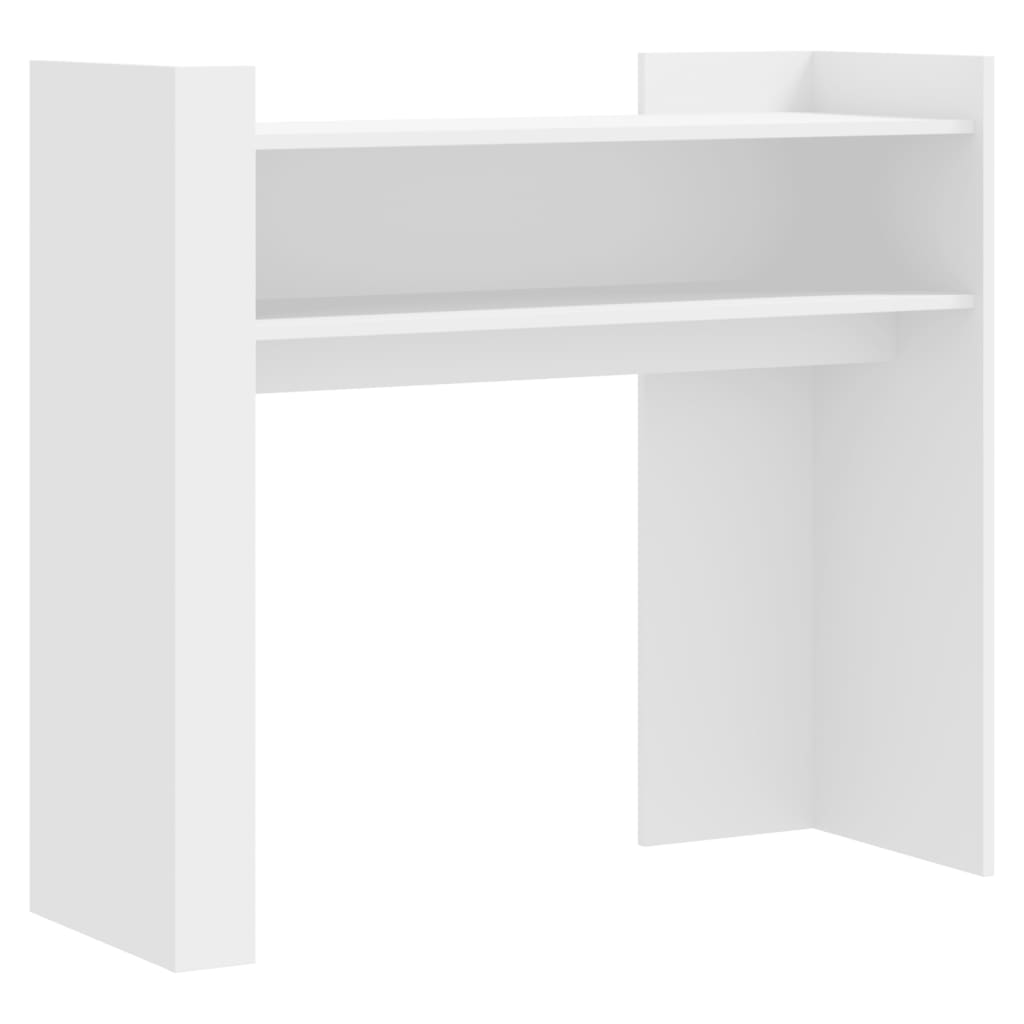 White side table 100x35x90 cm engineered wood