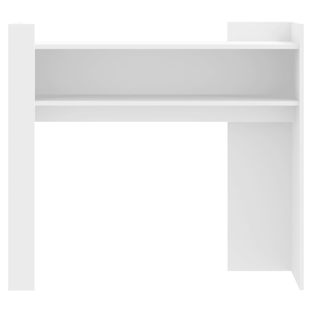 White side table 100x35x90 cm engineered wood