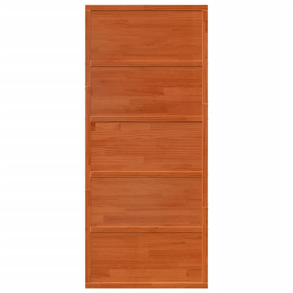 Ladugårdsdörr vaxbrun 90x208 cm massiv furu