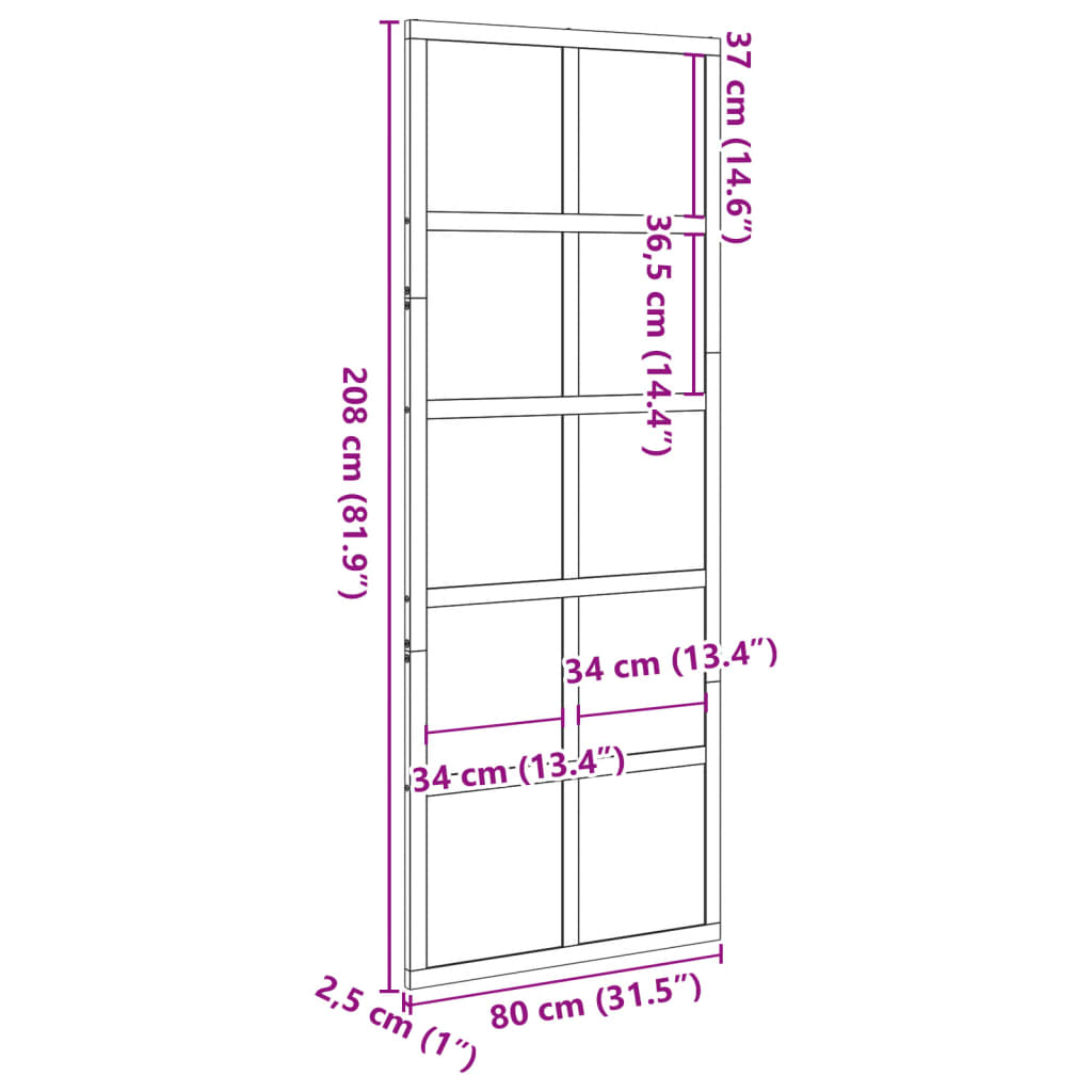 Ladugårdsdörr vaxbrun 80x208 cm massiv furu