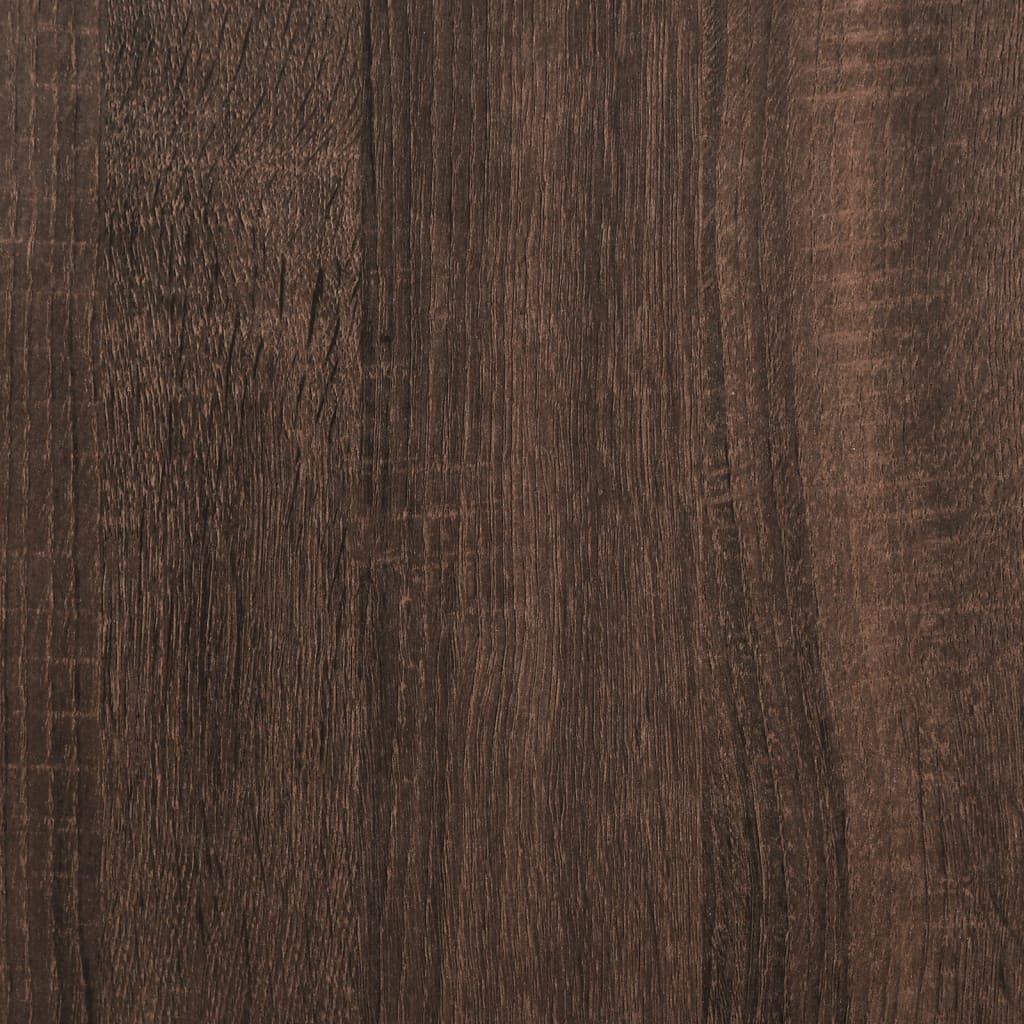 Cabinet with wheels brown oak 72x33x42.5 cm engineered wood