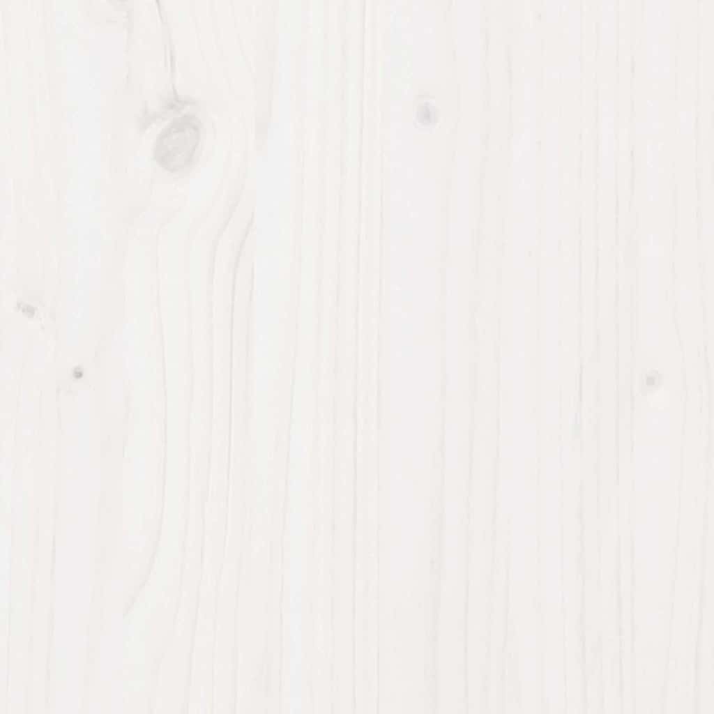 Headboard with storage white 135 cm solid pine