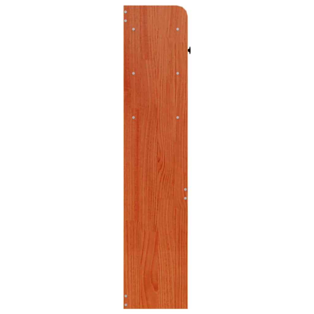 Headboard with storage wax brown 100 cm solid pine