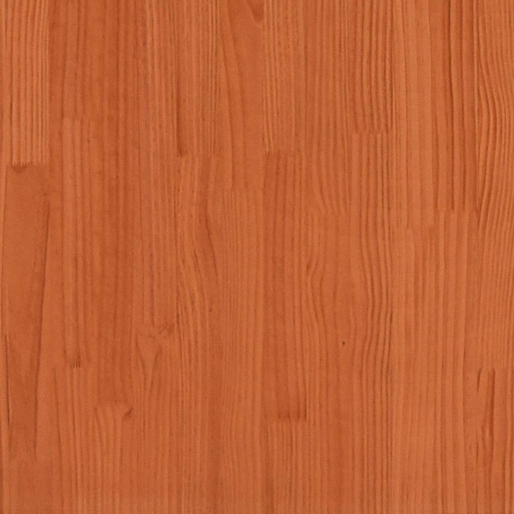 Headboard with storage wax brown 100 cm solid pine